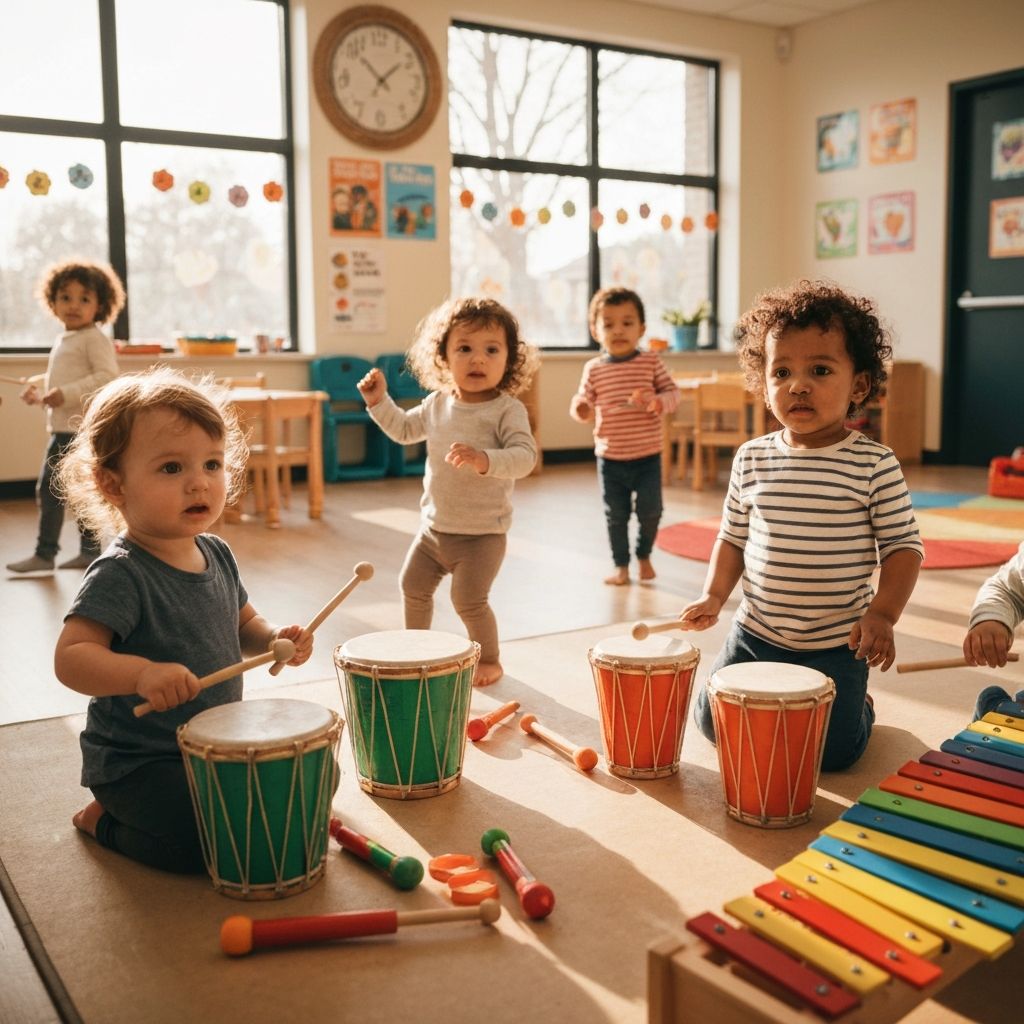 Enfants jouant avec des instruments